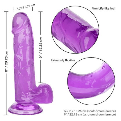 CALEXOTICS - SIZE QUEEN DILDO LILA 15.3 CM