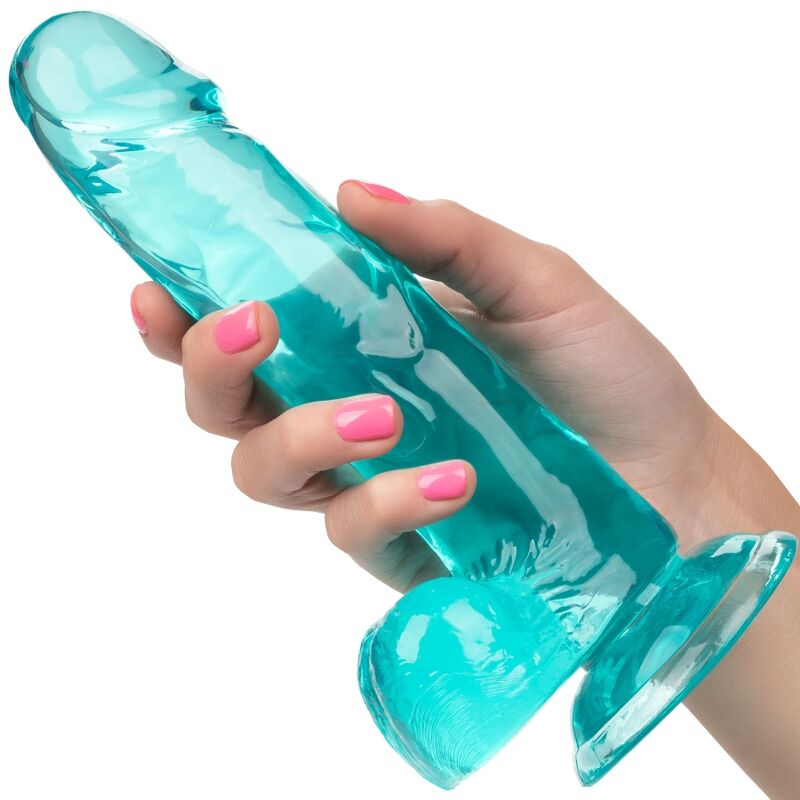 CALEXOTICS - SIZE QUEEN DILDO AZUL 15.3 CM