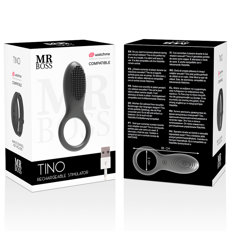 MR BOSS - TINO ANILLO ESTIMULADOR COMPATIBLE CON WATCHME WIRELESS TECHNOLOGY