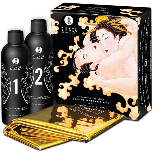 SHUNGA - GEL DE MASAJE EROTICO CUERPO A CUERPO ORIENTAL MELON MANGO