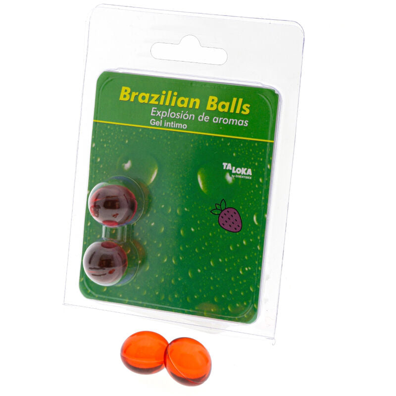 TALOKA - BRAZILIAN BALLS GEL ÍNTIMO FRESA 2 BOLAS