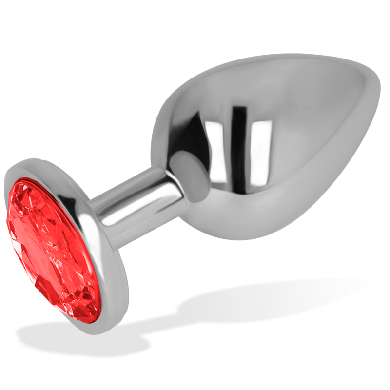 OHMAMA - PLUG ANAL CON CRISTAL ROJO 7 CM