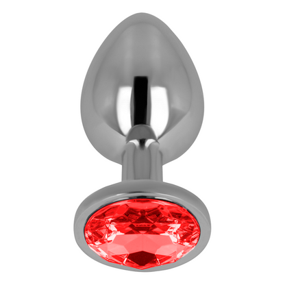 OHMAMA - PLUG ANAL CON CRISTAL ROJO 9 CM