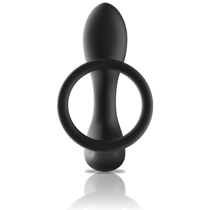 BLACK&SILVER - MASAJEADOR ANAL CONTROL REMOTO SILICONA RECARGABLE NEGRO