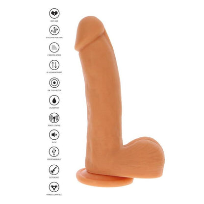 GET REAL - DILDO EMPUJE MAGNÉTICO PULSANTE NATURAL