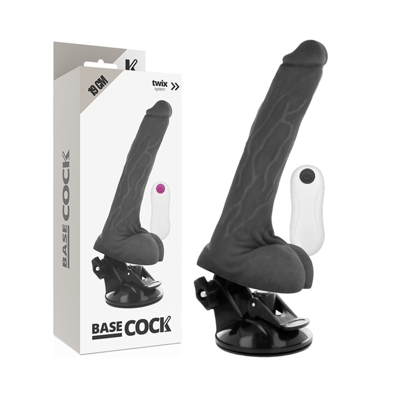 BASECOCK - VIBRADOR REALISTICO CONTROL REMOTO NATURAL 19 CM -O- 4 CM