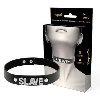 COQUETTE CHIC DESIRE - CHOKER CUERO VEGANO SLAVE