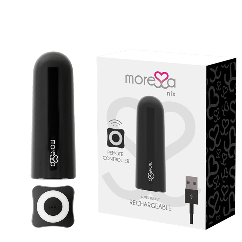 MORESSA - NIX POTENTE VIBRADOR MULTI JUEGOS CONTROL REMOTO NEGRO