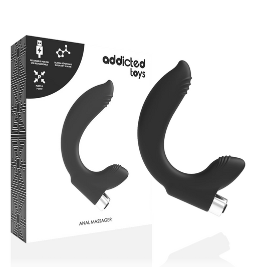 ADDICTED TOYS - VIBRADOR PROSTTICO RECARGABLE MODEL 7 - NEGRO