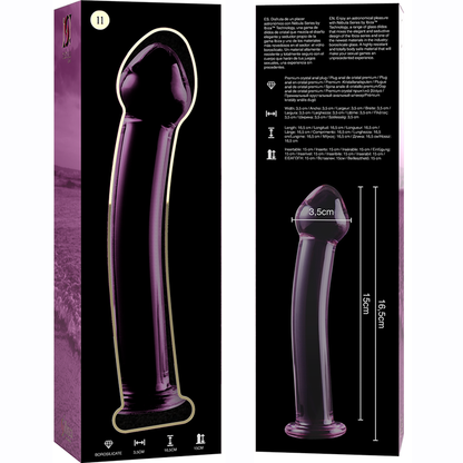 NEBULA SERIES BY IBIZA - MODELO 11 DILDO CRISTAL BOROSILICATO TRANSPARENTE 16 CM -O- 3 CM