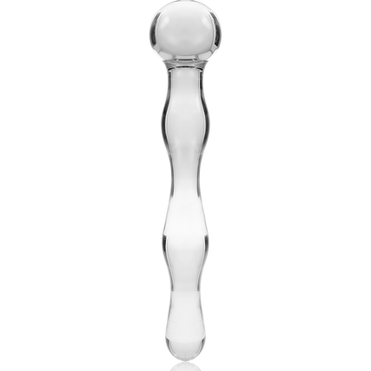 NEBULA SERIES BY IBIZA - MODELO 13 DILDO CRISTAL BOROSILICATO TRANSPARENTE 18 CM -O- 3.5 CM