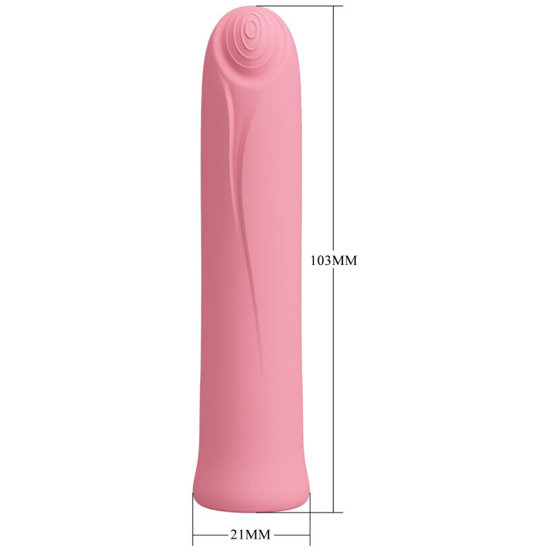 PRETTY LOVE - CURTIS MINI VIBRADOR SUPER POWER 12 VIBRACIONES SILICONA ROSA