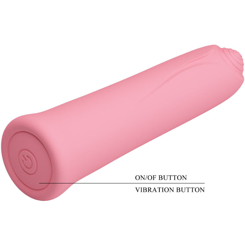 PRETTY LOVE - CURTIS MINI VIBRADOR SUPER POWER 12 VIBRACIONES SILICONA ROSA