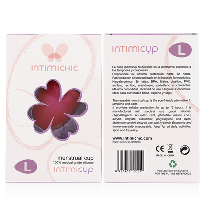 INTIMICHIC - COPA MENSTRUAL SILICONA MEDICA - TALLA S