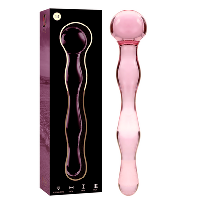 NEBULA SERIES BY IBIZA - MODELO 13 DILDO CRISTAL BOROSILICATO TRANSPARENTE 18 CM -O- 3.5 CM