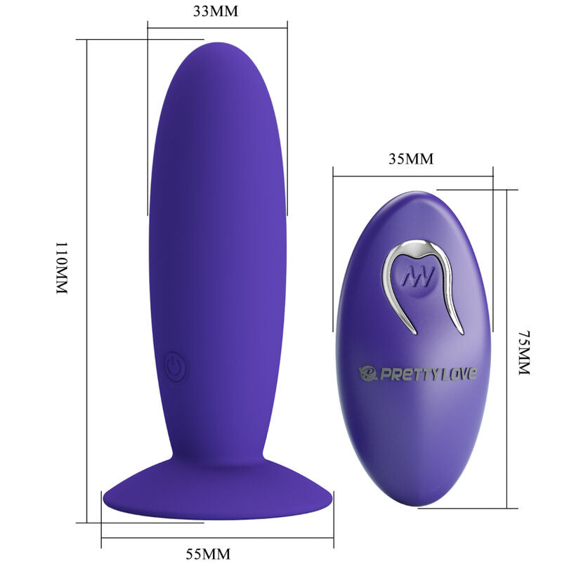 PRETTY LOVE - YOUTH PLUG ANAL VIBRADOR CONTROL REMOTO VIOLETA