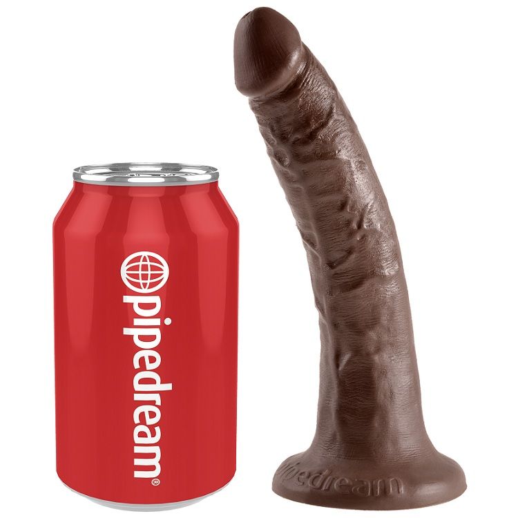 KING COCK - 7 PENE COLOR CHOCOLATE 17.8 CM