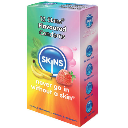 SKINS - PRESERVATIVO SABORES VARIOS 12 UDS