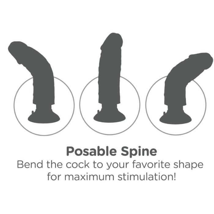 KING COCK - DILDO VIBRADOR CON TESTICULOS 25.5 CM COLOR NATURAL