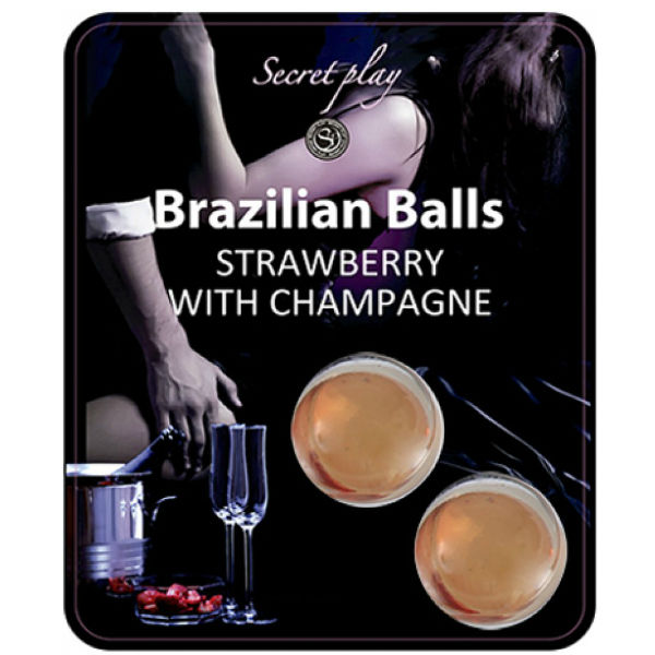 SECRETPLAY - SET 2 BRAZILIAN BALLS FRESAS CON CAVA