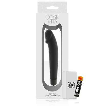 DOLCE VITA - REALISTIC VIBRADOR SILICONA NEGRO