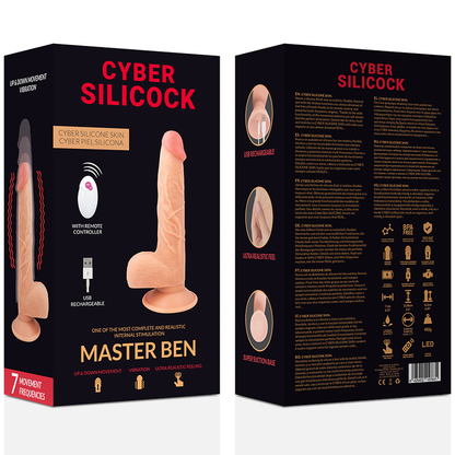 CYBER SILICOCK - REALISTICO CONTROL REMOTO MASTER BEN 23.88 CM -O- 4.3 CM